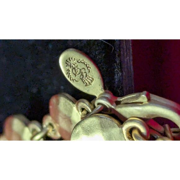 Premier Designs Gold Tone Faceted Disc Bead Chain Necklace Long Layering 36 In - Picture 4 of 6